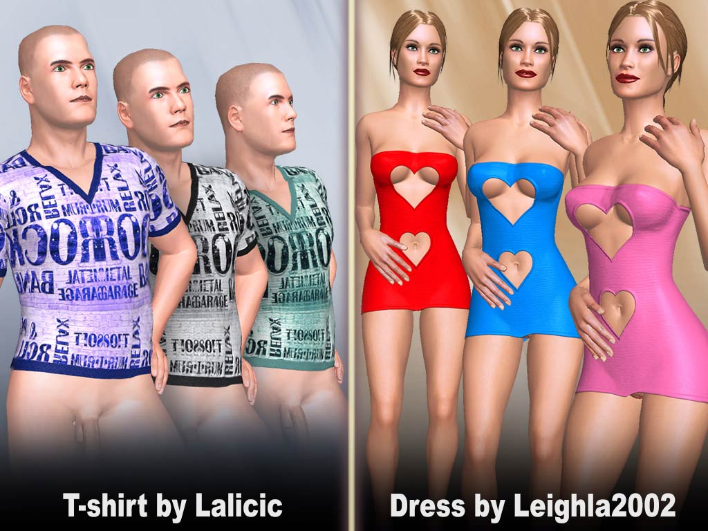Sexy shirts and dresses for best 3D fuck game