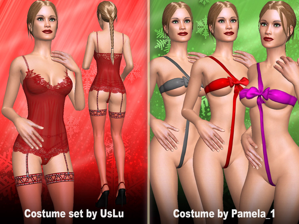 wonderful present these new Costume sets Sexy lingerie sets holiday themed