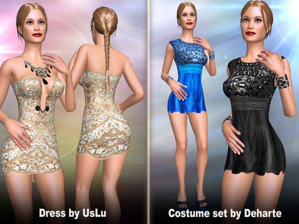Sexy dresses Costume set best used for porn chat 3D