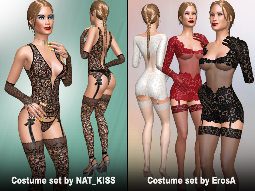 Update #1729: Costume sets from the makers NAT_KISS and ErosA