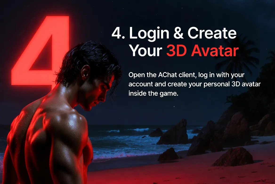 Login and Create Your 3D Avatar in AChat