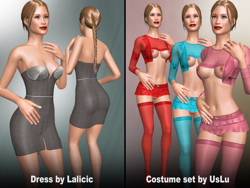 Update #1769: Costume sets and Sexy dress made by users Lalicic and UsLu