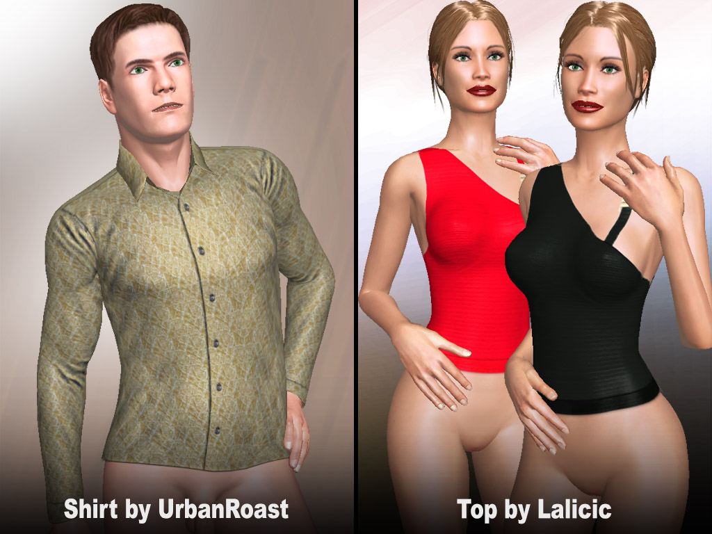 Home 4 Update #1776: Sexy tops and Shirt made by our users Lalicic and UrbanRoast
