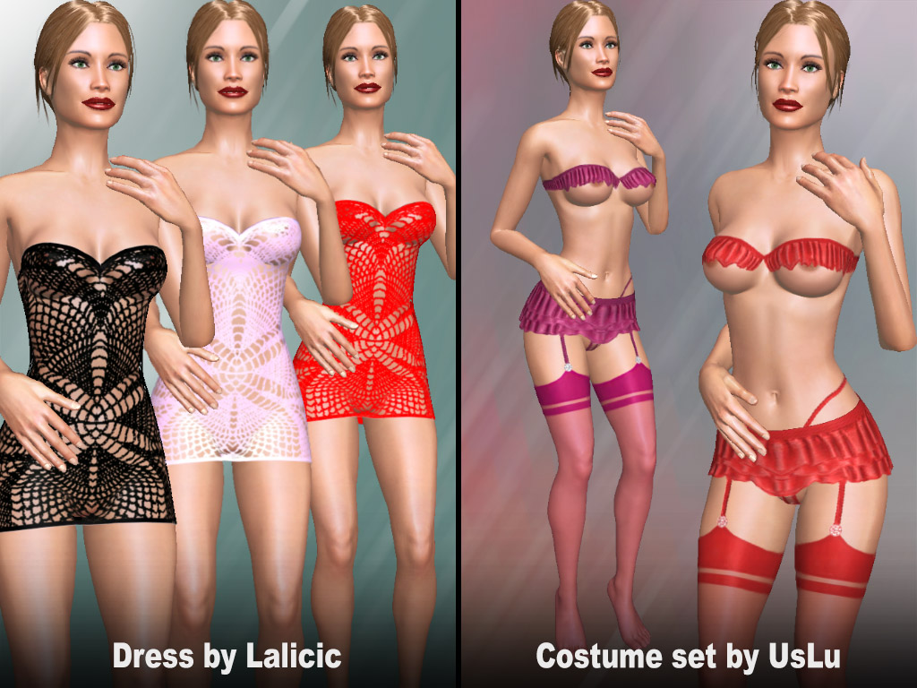 Update #1794: Sexy dresses and Costume sets made by users Lalicic and UsLu