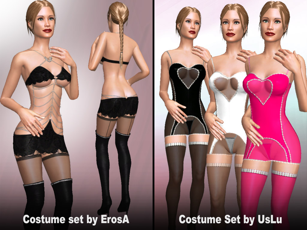 Home 7 Update #1797: Costume sets made by users ErosA and UsLu