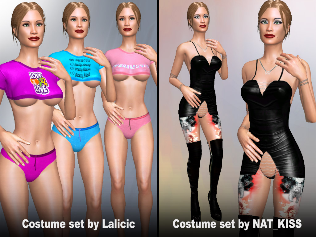 Home 6 Update #1798: Costume sets made by users Lalicic and NAT_KISS
