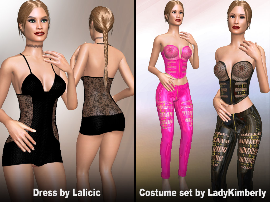 Home 6 Update #1806: Sexy Dress and Costume sets made by users Lalicic and LadyKimberly