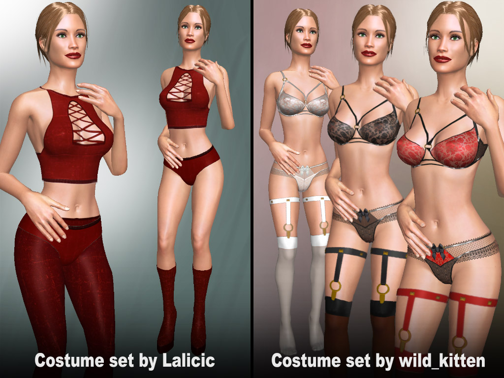 Home 5 Update #1835: Costume sets made by users Lalicic and wild_kitten