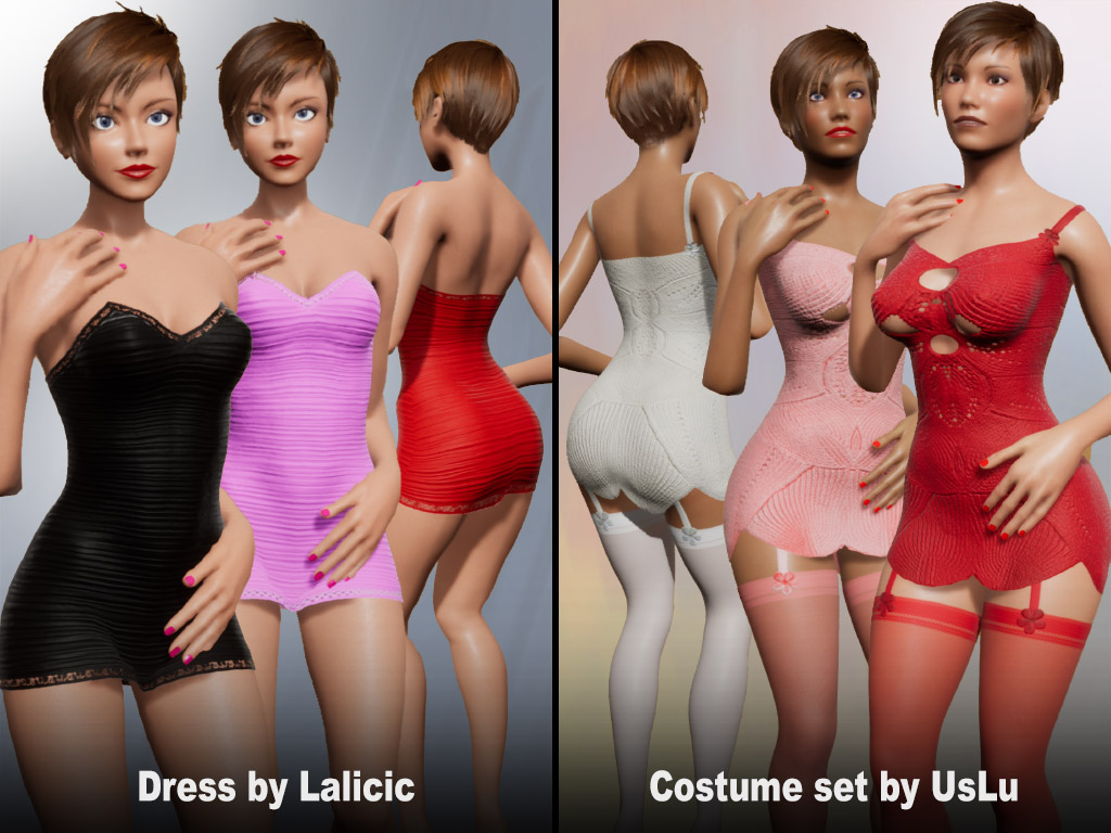Update #1840: Costume sets and Sexy Dresses made by users Lalicic and UsLu