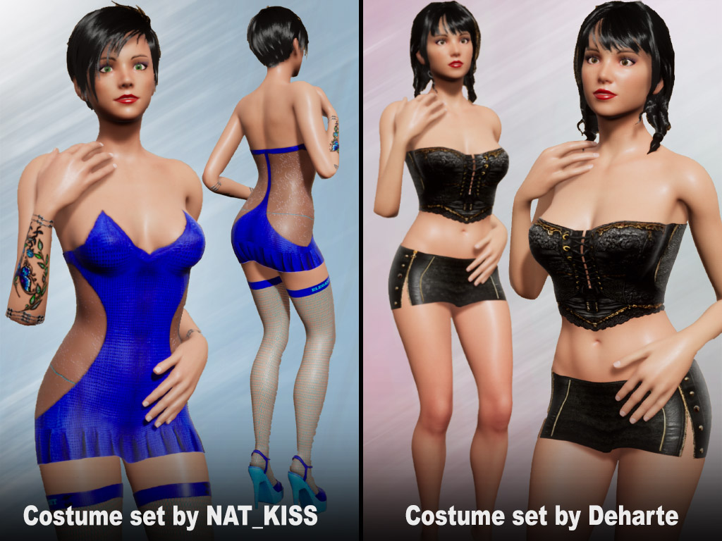 Update #1845: Costume sets made by users NAT_KISS and Deharte