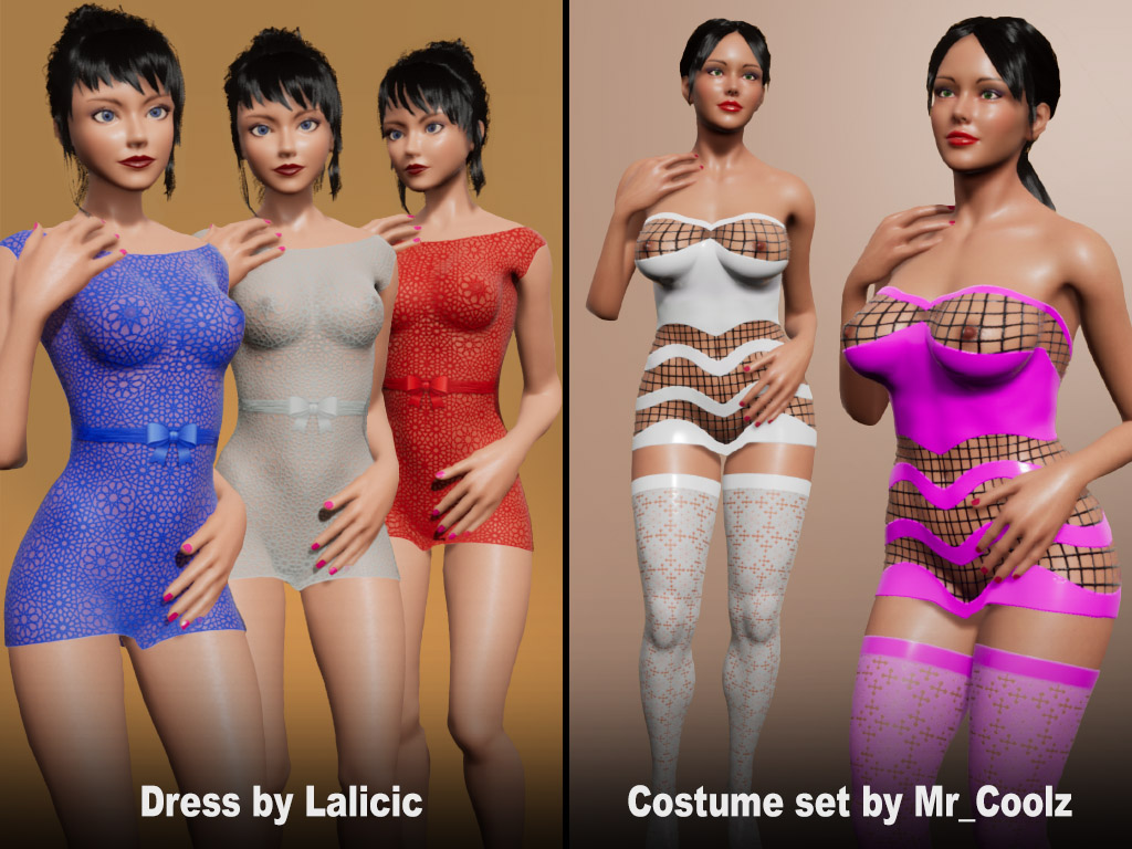 Update #1856: Costume set and Sexy Dresses made by users Lalicic and Mr_Coolz