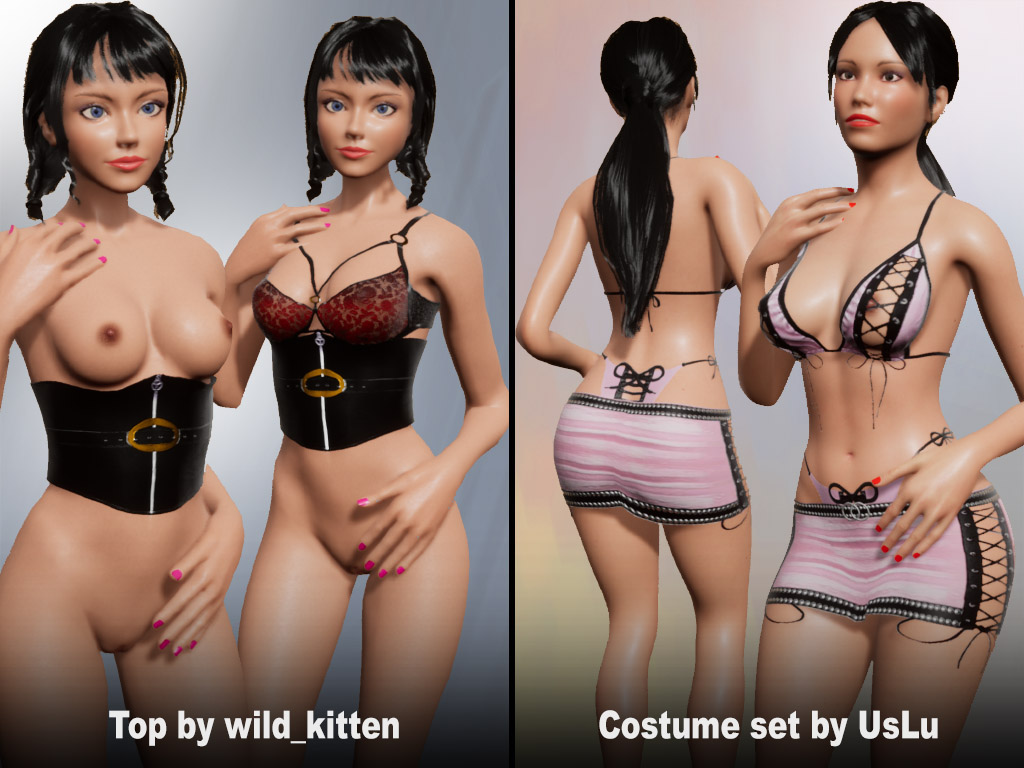 Update #1858: Sexy tops and Costume sets made by users wild_kitten and Uslu
