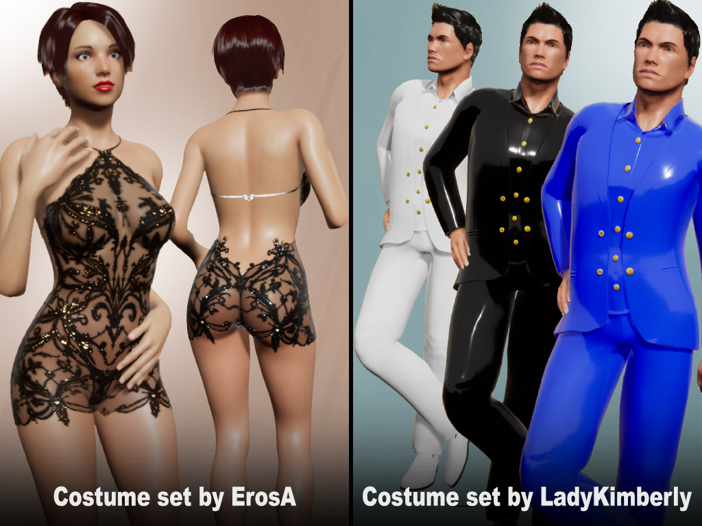 Update #1866: Costume sets made by users LadyKimberly and ErosA