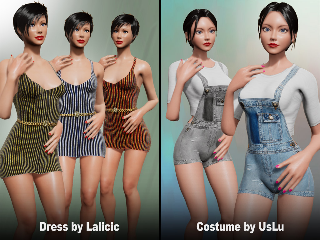 Update #1870: Sexy dresses made by users Lalicic and UsLu